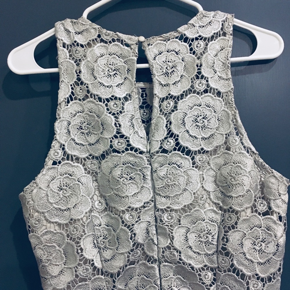 NWT BHLDN Metallic Silver Emmeline Dress from Anthropologie - Picture 6 of 8